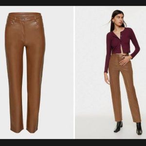 Aritzia Melina Pant - Short Size 4, Cognac Brown
